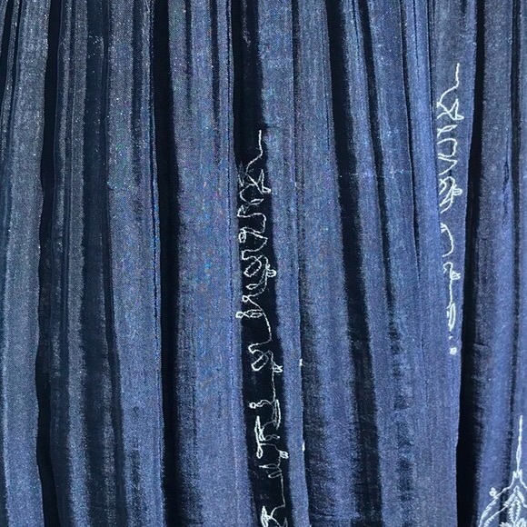 NWOT Max Edition Floral Print V-Neck Sleeveless Dress in Navy Print Size Large - Picture 7 of 14